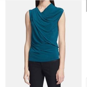 Helmut Lang Asymmetrical Draped Sleeveless Top
